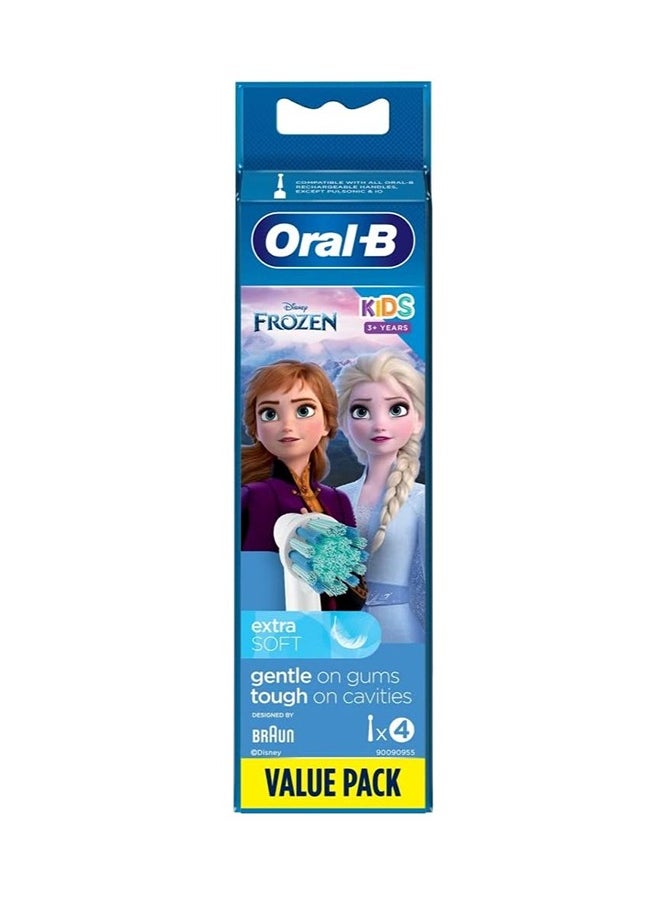 Oral-B - Pack Of 4 Kids Toothbrush Heads Featuring Disney Frozen 2 Characters, Designed Especially For Kids, Ages 3+ - Image 1