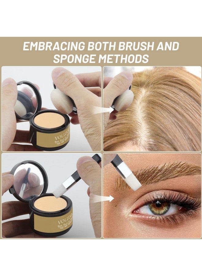 VOLLUCK Root Touch Up Hair Powder Root Cover Up Hairline Shadow Powder Stick, Root Touch Up for Thinning Hair for Women and Men, Bald Spots, Eyebrows, Beard Line, Light-Blonde - Image 3