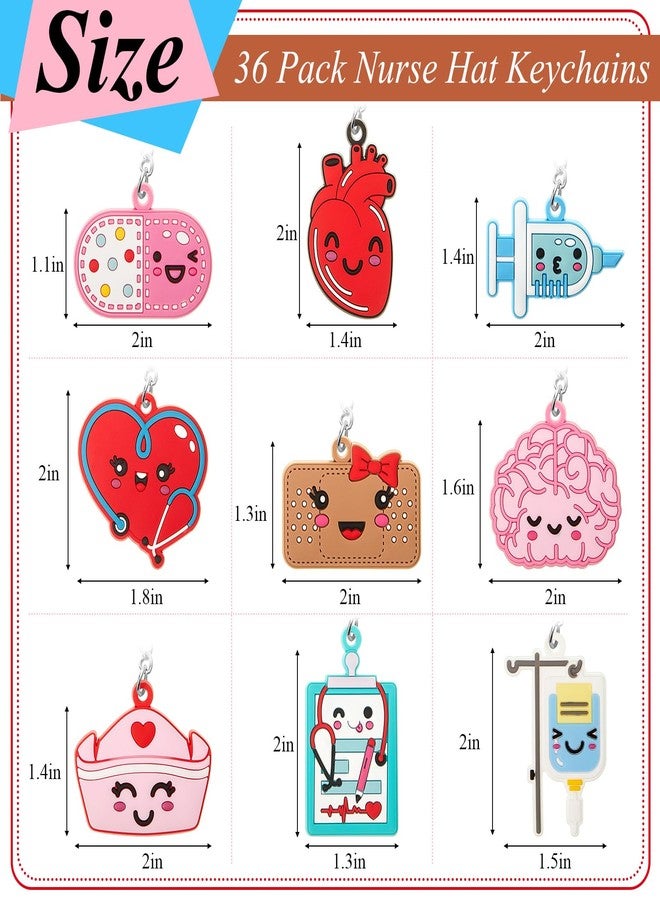 Henoyso 9 Pcs Christmas Nurse Keychain Gifts Bulk Nursing Appreciation Gift for Holiday Medical Xmas Party Favors (Pretty Style) - Image 2