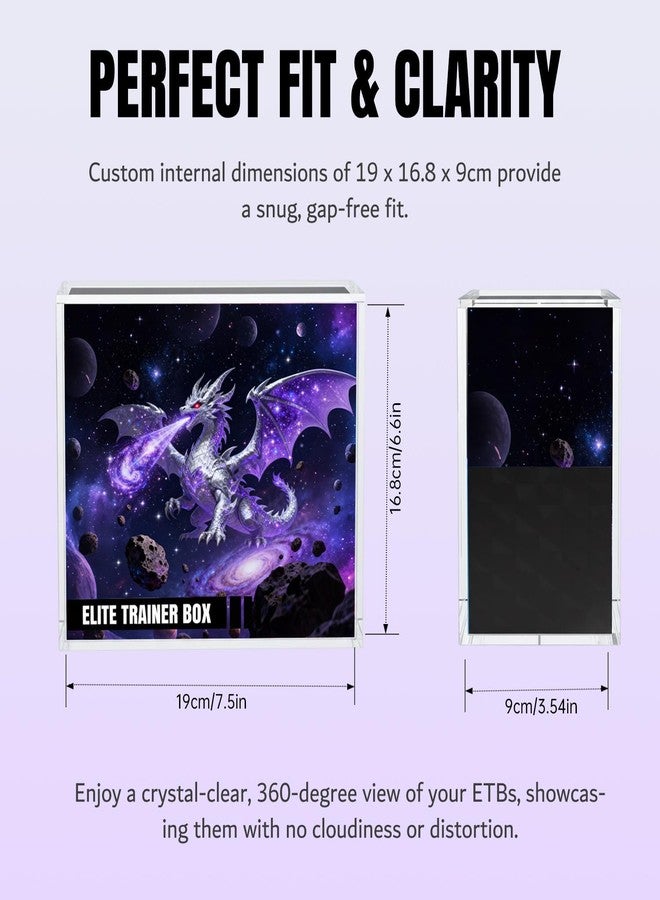 Mcbazel Acrylic Display Case Protector for Elite Trainer Box, 5mm Thick Clear Magnetic ETB Case Holder with UV Protection Compatible with PKMN Elite Trainer Boxes - Image 4
