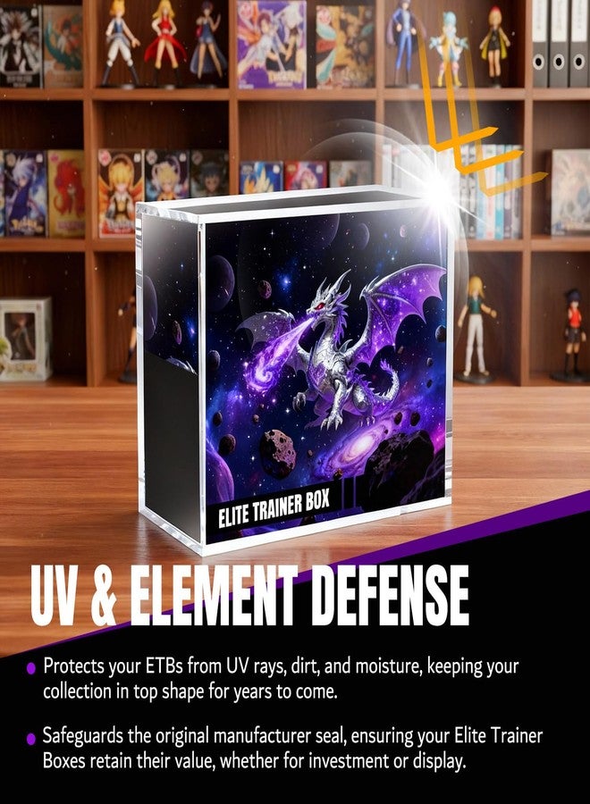 Mcbazel Acrylic Display Case Protector for Elite Trainer Box, 5mm Thick Clear Magnetic ETB Case Holder with UV Protection Compatible with PKMN Elite Trainer Boxes - Image 3