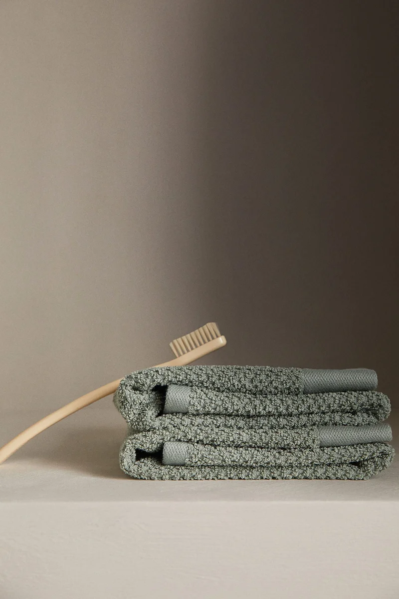 اتش اند ام 2-pack cotton terry guest towels