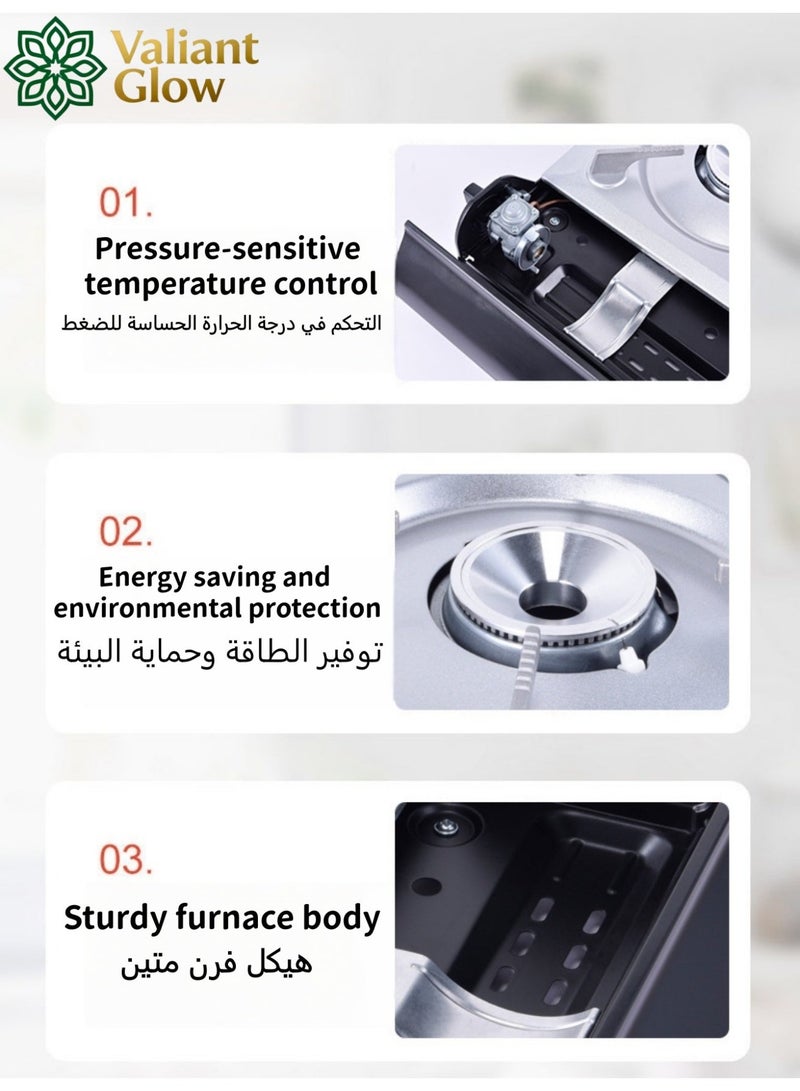 Valiant Glow Logistics delays, emergency supply | Ultra-thin portable cassette stove | Outdoor camping stove | emergency gas stove、camp stove、camping accessories、camping stove、portable gas stove、portable stove | Lightweight design | Easy to carry | Quick installation | High fuel efficiency | Durable materials. - Image 4