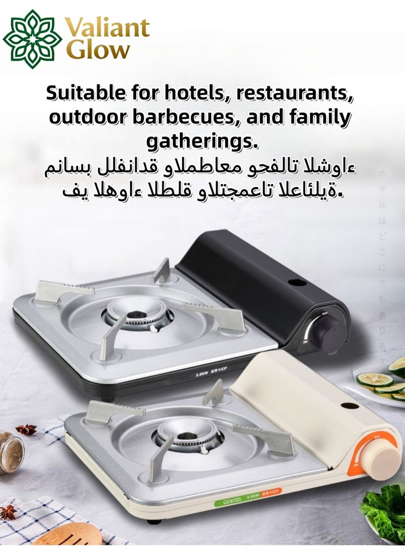 Valiant Glow Logistics delays, emergency supply | Ultra-thin portable cassette stove | Outdoor camping stove | emergency gas stove、camp stove、camping accessories、camping stove、portable gas stove、portable stove | Lightweight design | Easy to carry | Quick installation | High fuel efficiency | Durable materials. - Image 3