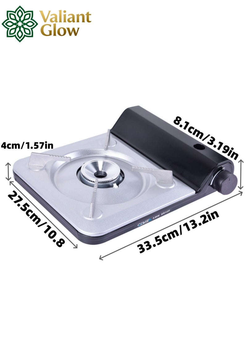 Valiant Glow Logistics delays, emergency supply | Ultra-thin portable cassette stove | Outdoor camping stove | emergency gas stove、camp stove、camping accessories、camping stove、portable gas stove、portable stove | Lightweight design | Easy to carry | Quick installation | High fuel efficiency | Durable materials. - Image 2