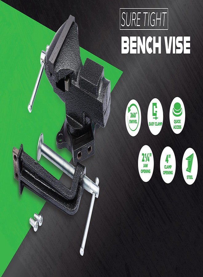 ويدج جايز كماشة طاولة عمل Wedge Guys مع فك سريع ومحور دوار + مشبك طاولة عمل قابل للإزالة، مشبك مطاطي لإعادة تثبيت مضارب الجولف والمزيد - Image 2