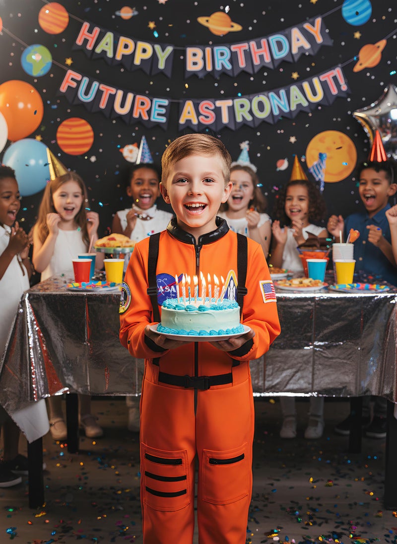 Dormstop Astronaut Costume for Kid Boy NASA Space Jumpsuit Space Outfit Pretend Dress up 3-12Years - Image 3