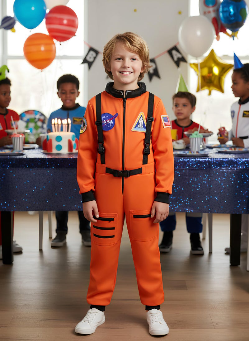 Dormstop Astronaut Costume for Kid Boy NASA Space Jumpsuit Space Outfit Pretend Dress up 3-12Years - Image 2