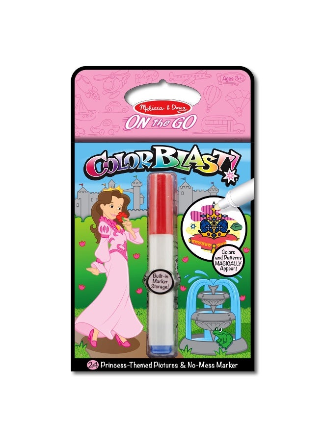 Melissa & Doug ملحقات ميسا ودوج للألوان المتنقلة للأميرات - دفتر تلوين بدون فوضى