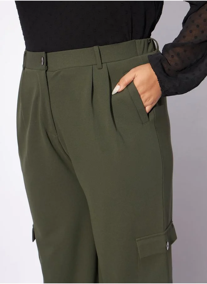 ساسافراس Plus Multi Pockets Cargo Pants by Styli