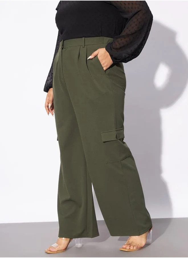 ساسافراس Plus Multi Pockets Cargo Pants by Styli