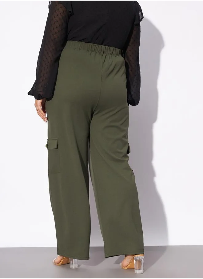 ساسافراس Plus Multi Pockets Cargo Pants by Styli