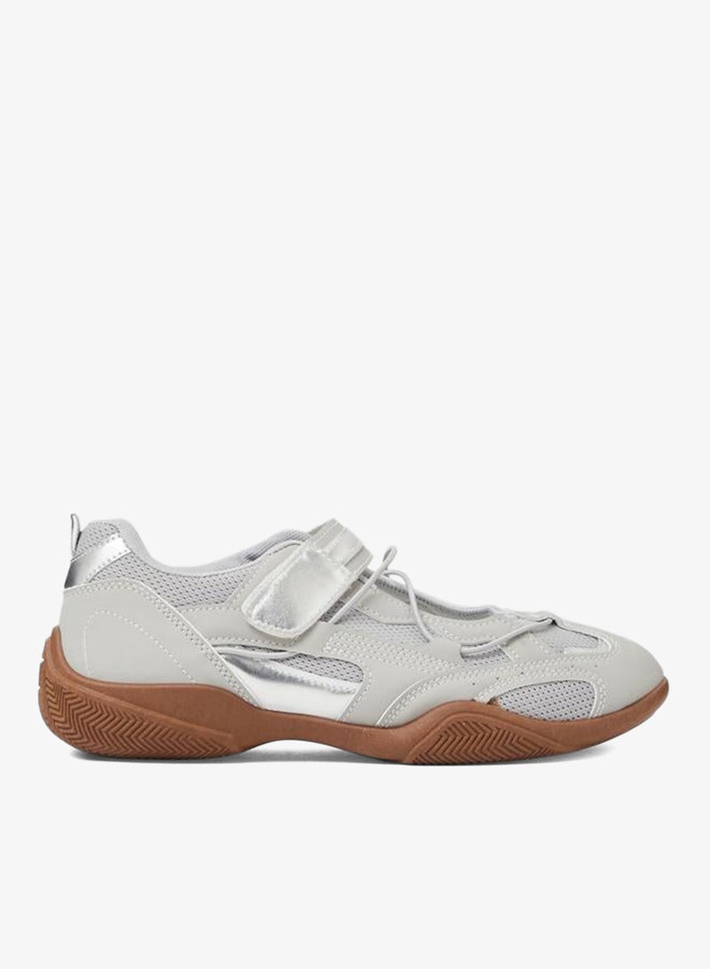Styli Grey Mesh Mary Jane Sneakers - Image 1
