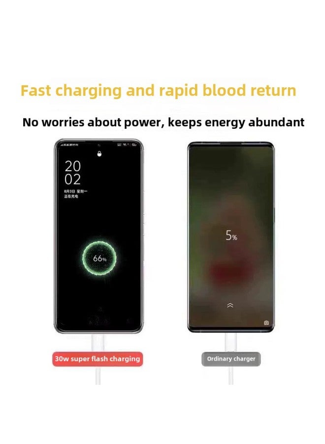 Applicable To OppoK9S Charger 30w Watt Fast Charging Plug K9s Speed Flash Charging 30W Suit Fast Charging 4A Data Cable-Color:30w Flash Charging 2m Cable 1 Suitable For K9s - Image 5