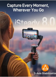 hohem Hohem iSteady X3 SE 3-axis Foldable Smartphone Gimbal Stabilizer with AI Tracking and Detachable Remote Control (Black)  - Image 2