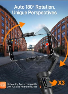 hohem Hohem iSteady X3 SE 3-axis Foldable Smartphone Gimbal Stabilizer with AI Tracking and Detachable Remote Control (Black)  - Image 4