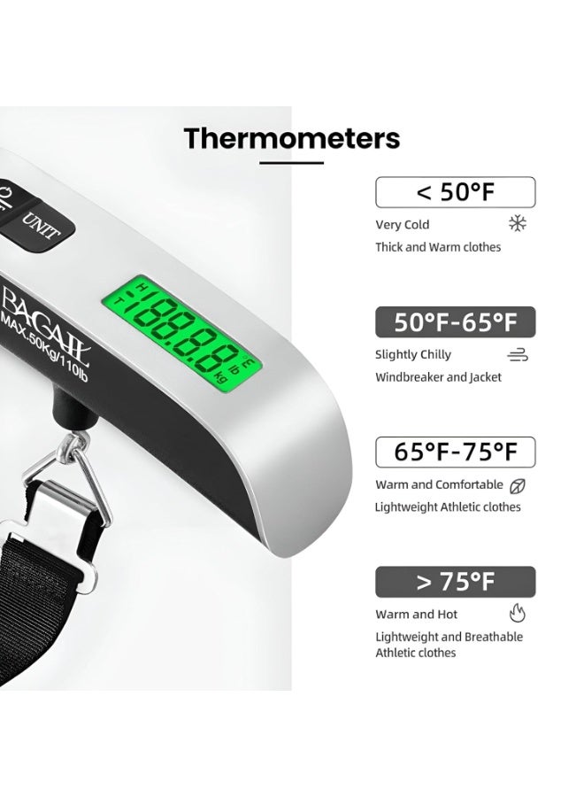 Luggage Scale with Hook - Enjoy Digital Luggage Scale with Backlit LCD Display, Comes with Hook and Battery, Perfect for Measuring Carry on Luggage - Image 3