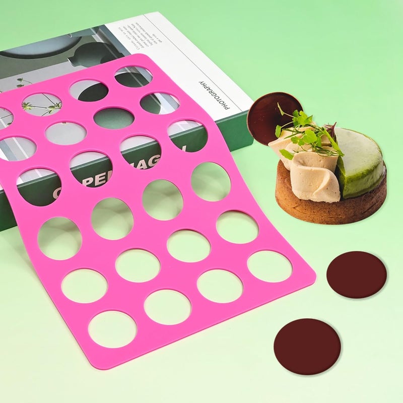 mostsom Round Silicone Chocolate Molds Cheese Chocolate Mat Cake Decorating Bakeware Cookie Stencil Mat Chocolate Chablon Molds Baking Tools  Accessories for DIY Cake Decor C_ Round