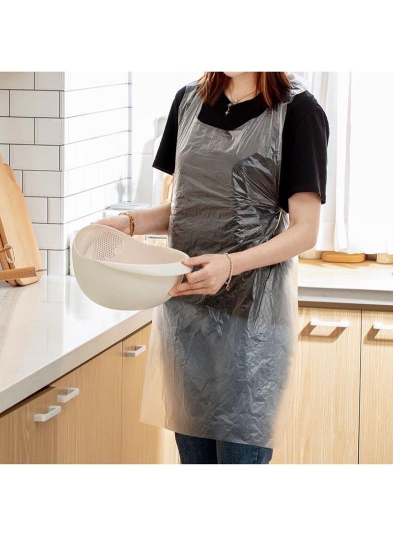 طقم مريلة للاستعمال مرة واحدة مكون من 80 قطعة شفاف - Image 1