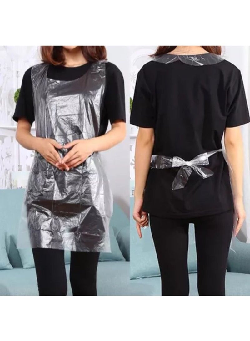 طقم مريلة للاستعمال مرة واحدة مكون من 80 قطعة شفاف - Image 2