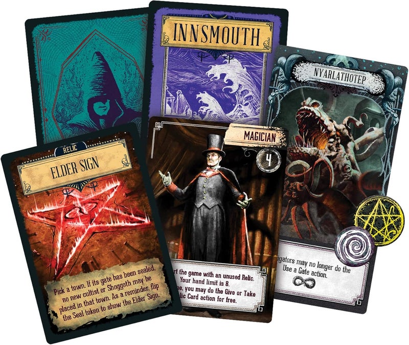 زي - مان جيمز لعبة لوحية من Asmodee Pandemic Reign of Cthulhu - تحقق وواجه الرعب الكوني، لعبة استراتيجية تعاونية، متعة عائلية للأطفال والبالغين، من سن 14+، 2-4 لاعبين، مدة اللعب 40 دقيقة - Image 5