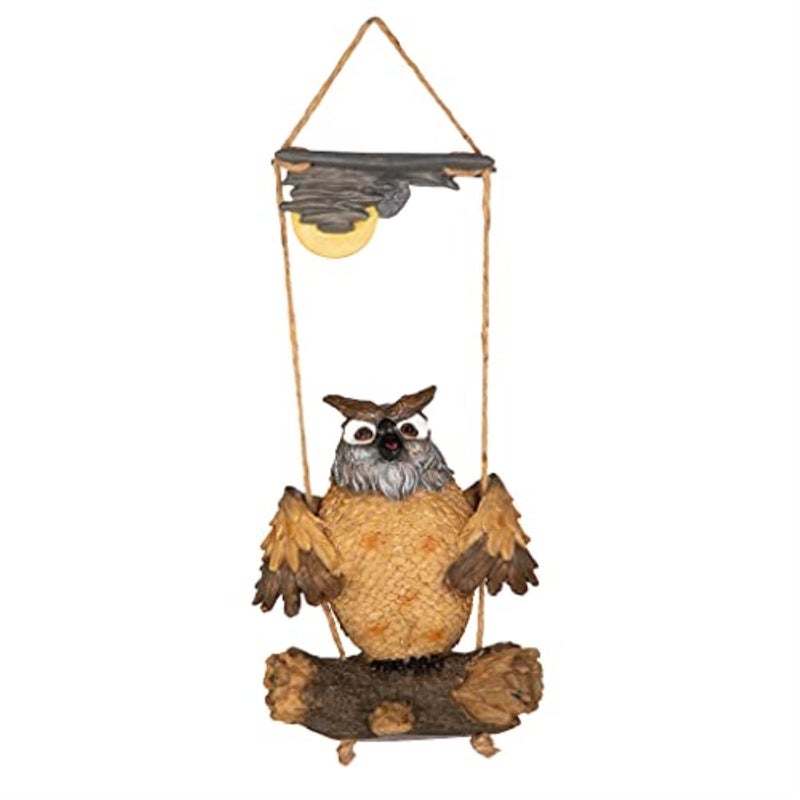 Design Toscano Howie The Hoot Owl Swinging Sculpture - Image 2