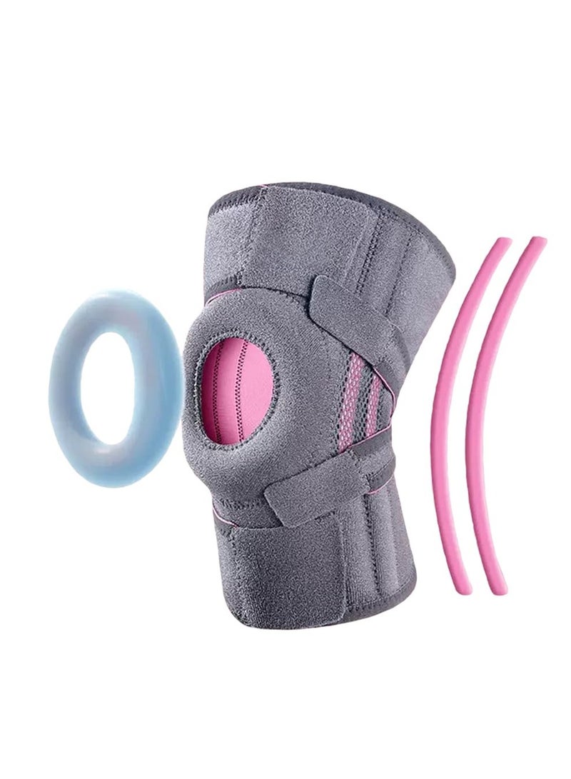 KASTWAVE Knee Brace, Knee Brace for Meniscus Tear, for Arthritis Pain and Support, Hinged Knee Support, Knee Compression Sleeve for Knee Pain, for Weightlifting, Gym, Workout, Volleyball, Dark Grey  - Image 1