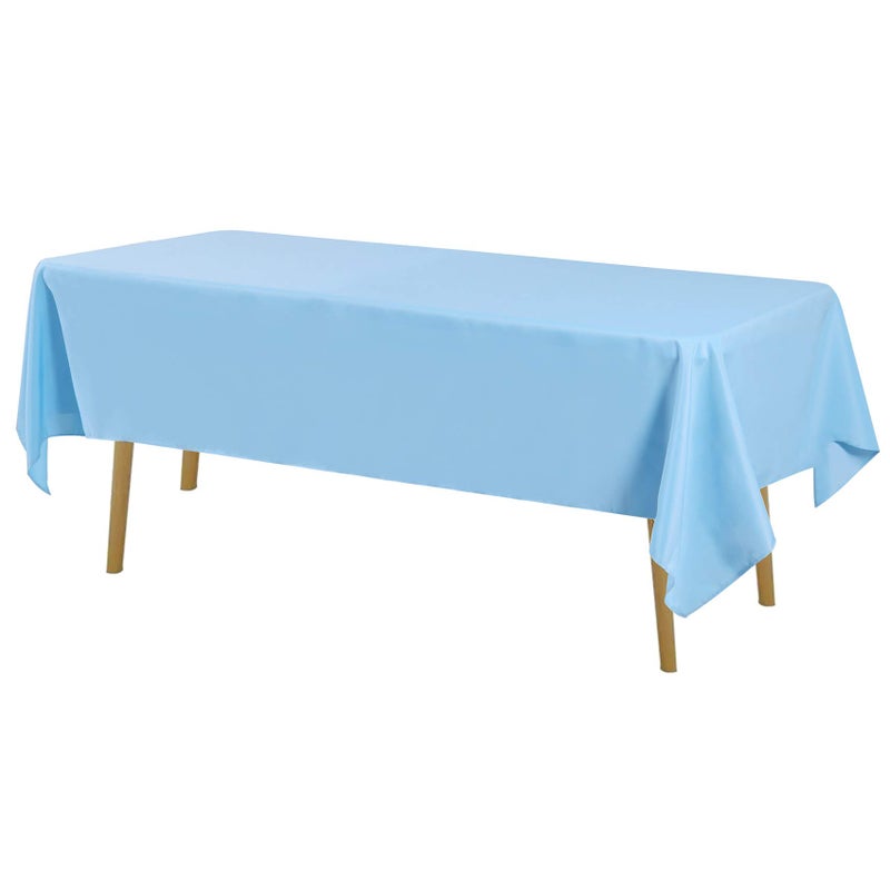 Cupuamon Rectangle Tablecloth 60x102 inch Washable Polyester Fabric Table Cloth for Wedding Party Dining Banquet Decoration(60x102  Blue Mist) - Image 2