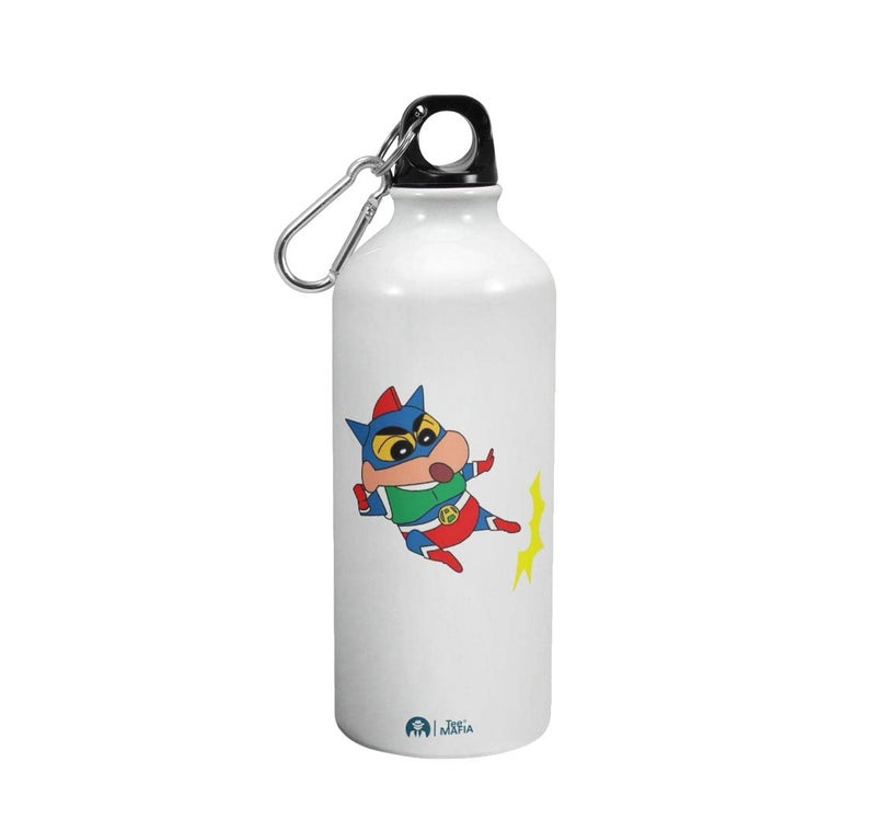 Tee Mafia Tee Mafia actionshinchan1 Sipper Bottle Shinchan Bottle Cartoon Bottle Water Bottles Printed Sipper Bottle 600 Ml White - Image 1