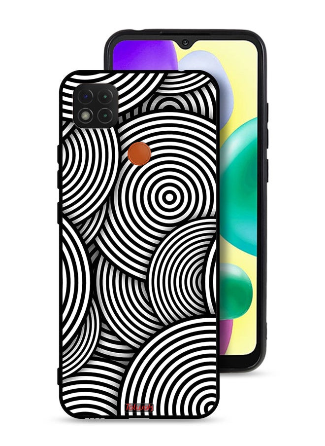 Tolwak Xiaomi Redmi 9C Protective Case Cover Circles Illusion Pattern  - Image 1
