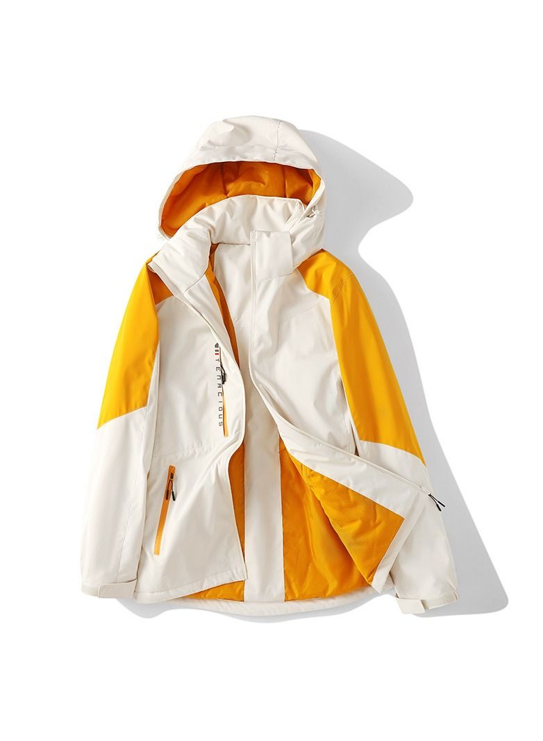 Loquat Outdoor Windproof And Waterproof Contrast Overcoat