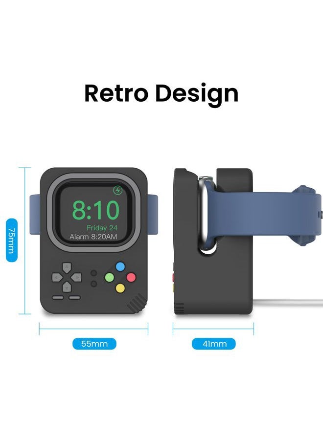 Delidigi - iWatch Charger Holder Stand for Apple Watch Ultra 2, Ultra, SE, Series 10 9 8 7 6 5 4 (49mm, 46mm, 45mm, 44mm, 42mm, 41mm, 40mm, 38mm), Stable Silicone Charging Dock [Charger Not Included] - Image 1