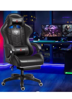 HotsUAE Gaming Chair Computer Chair,Office Chair Racing Ergonomic Chair,Adjustable Armrest High Back Gamer Chair with Headrest,Lumbar and Leg Support  - Image 2
