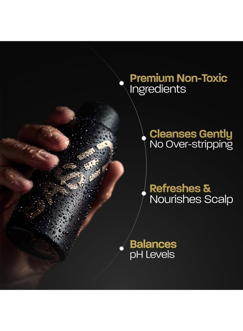 Based Shampoo & Conditioner Bundle with Peppermint Oil, & Coconut Oil, Cleansing Shampoo & Hydrating Conditioner for Men, No Sulfates, Parabens or Phthalates, 8.34 fl oz Bottle (Pack of 2) - Image 2