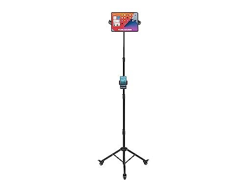 Mount Plus TB-F01 Gooseneck Floor Tripod Stand with Wheel for iPhone, iPad, iPad Pro and Other Tablets Size 9" to 15" with 360° Rotating - Image 1