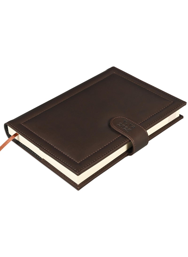 FIS Agenda Diary 2025 (Arabic/English) Dark Brown - FSDI61025AEDBR - Image 1