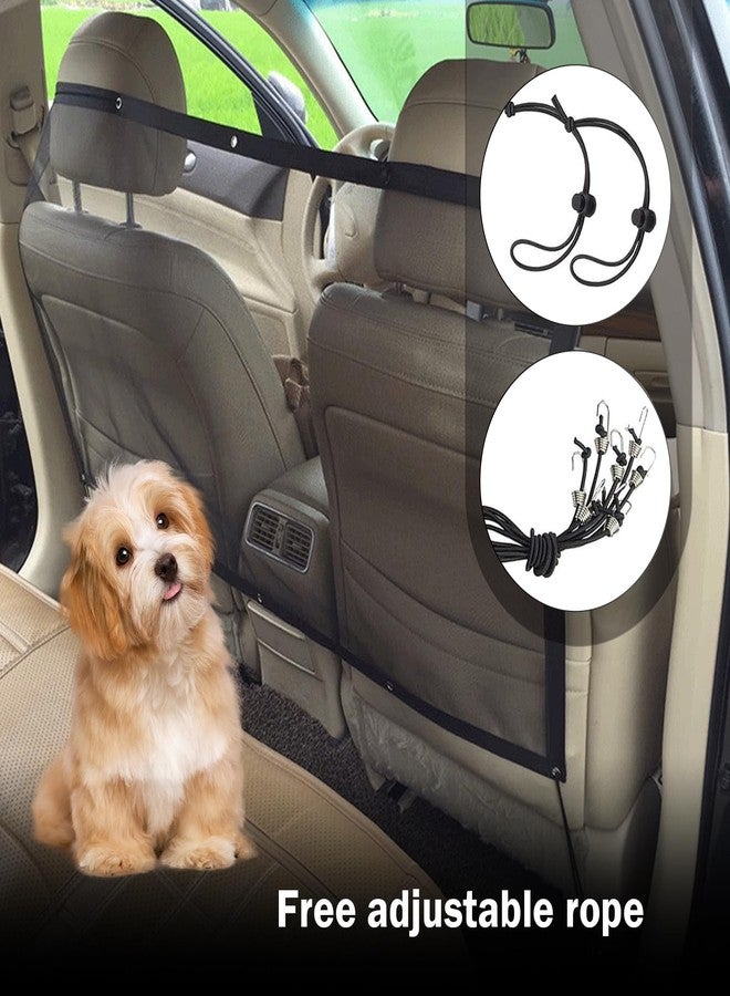 Zosgrew Dog Car Net Barrier, Car Pet Barrier with Adjusting Rope, Pet Backseat Isolation Net, Multifunctional Cars Dog Guardrail,for Most Cars (Black) - Image 3