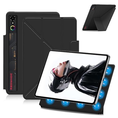 Oshmirian Case for Nubia REDMAGIC Astra GamingPad 3 Pro Tablet 906 Inch Magnetic Detachable Protective Cover with DualSide Clasp YFold Stand Pencil Holder Heat Dissipation DesignBlack - Image 1