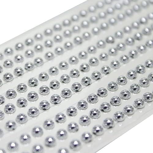 BriKSHi self adhesive multiclor pearl Stickers for Art and Craft Faux Pearls Sticker Gems for Hair, Face, Eye, Nail, Makeup, DIY Crafts - (pack of 3) - Image 2