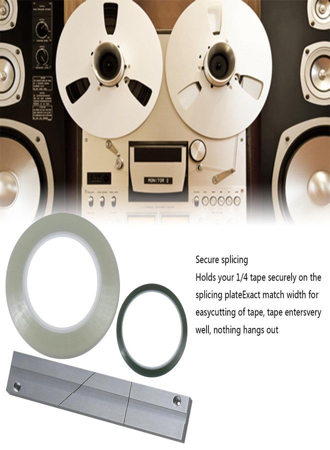 Geekteches Tape Splicing Block Set 1/4 10 Inch Professional with Leader Tapes for Revoxsonido 1/4 10 Inch Open Reel to Reel Tape Media - Image 2