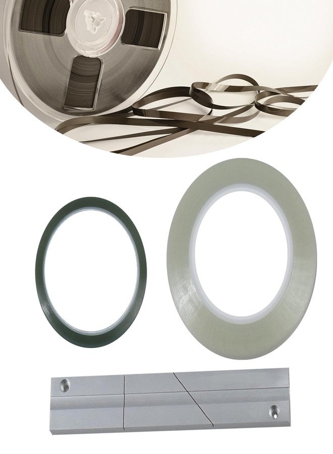 Geekteches Tape Splicing Block Set 1/4 10 Inch Professional with Leader Tapes for Revoxsonido 1/4 10 Inch Open Reel to Reel Tape Media - Image 1