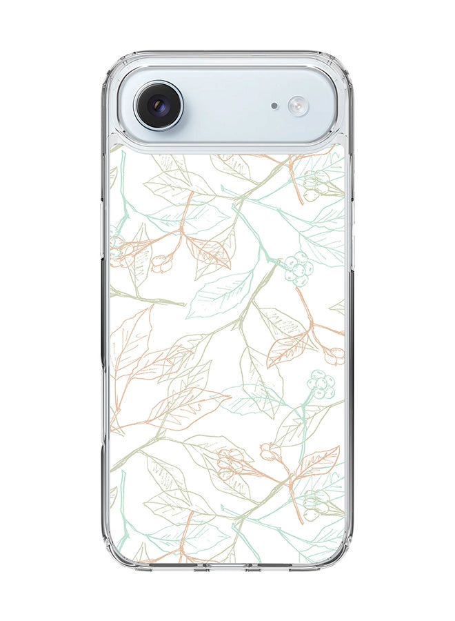 Stylizedd Classic Clear MagSafe Case for iPhone 17 Air , Hybrid Soft Case Flexible Edges Anti Drop TPU PC Gel Thin Transparent Cover [ Designed for iPhone 17 Air ] - Delicate Sprigs Full Print