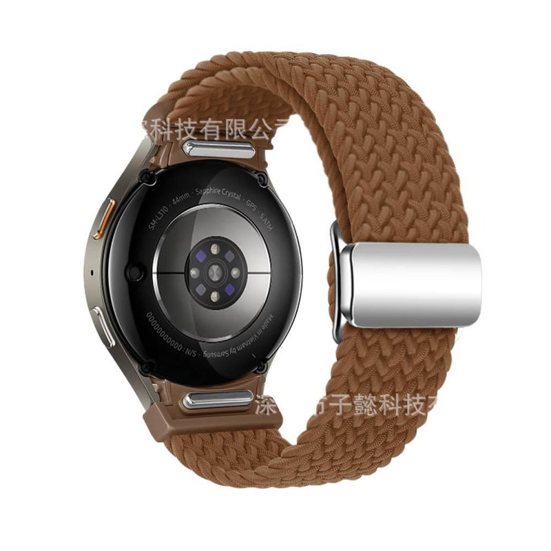 سوار ساعة ذكية سوار نايلون حلقي متوافق باللون Starlight قابل للتعديل مع Samsung Galaxy Watch 7 بملاءمة قابلة للتعديل وحزام بديل - Image 5