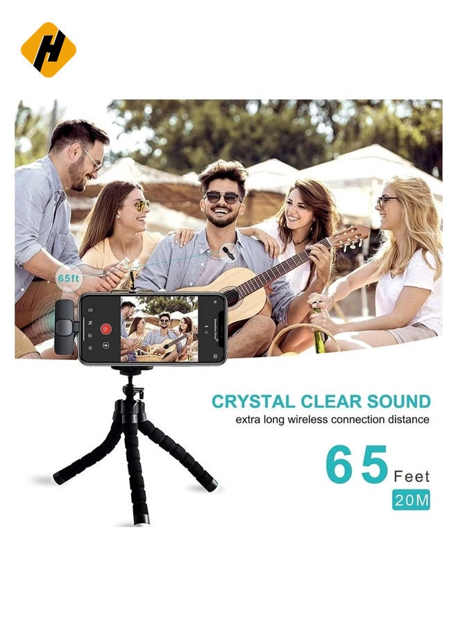 هوها (ترقية 2022) Microphone اللاسلكي اللاسلكي Bentifar لافالييه لـ iPhone iPad Mini Mic لـ Youtube Facebook Live Tream Tiktok Vlog Zoom Recording  - Image 5