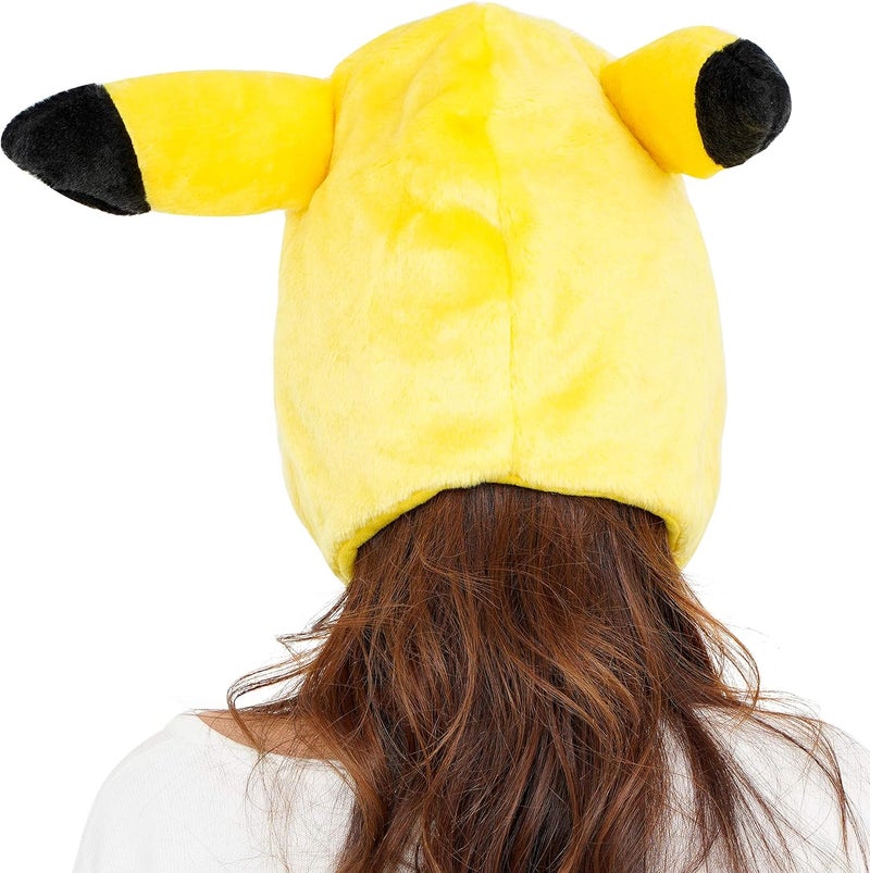 SAZAC Pikachu Pokemon Kigurumi Hat  Adult Beanie with Strap Ear Flaps  Halloween Costume Cosplay - Image 4