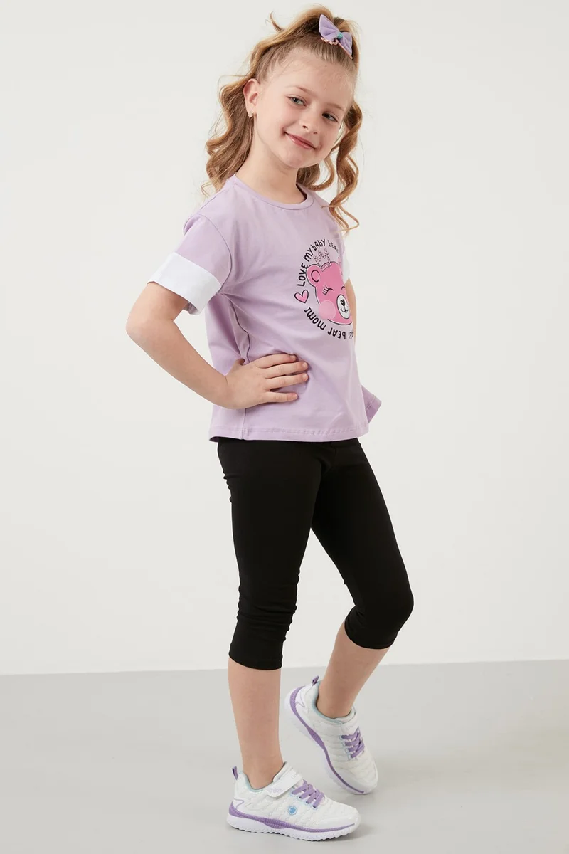 ليلا Cotton Printed Crew Neck T Shirt Girls T Shirt 6211038