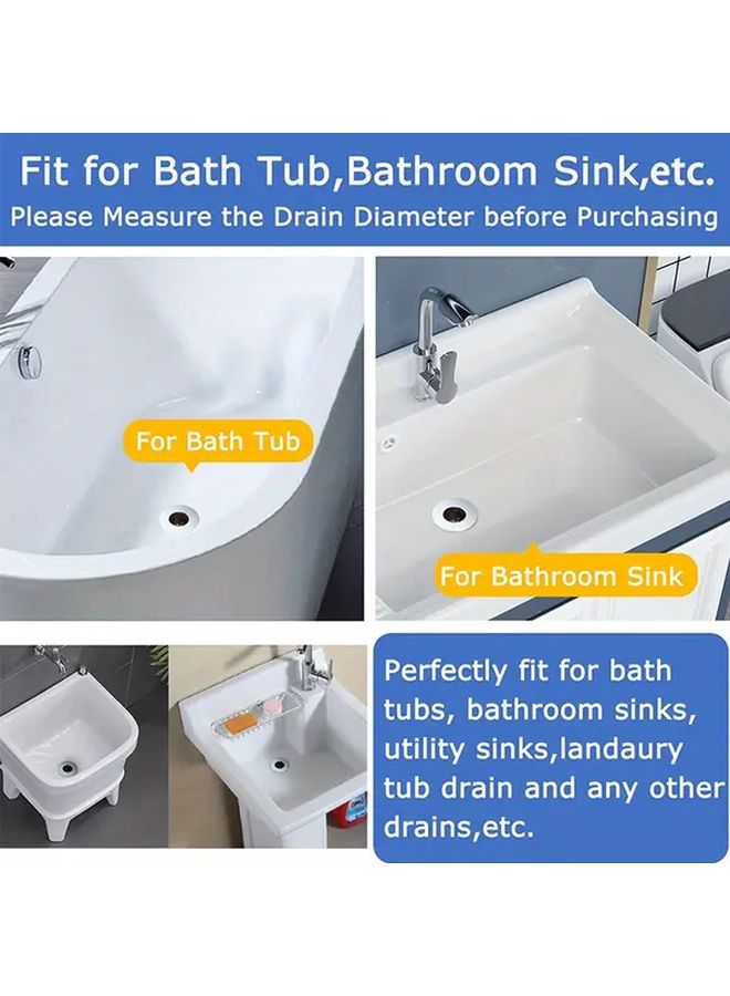 Triple Pack Premium Stainless Steel Bathroom Sink Drain Filter Hair Catcher Fit 1.2 To 1.6 Inch Drain Hole Silvery - Image 2