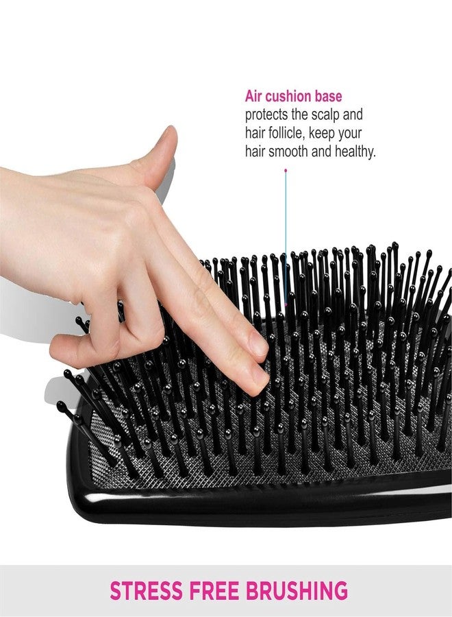 MKSL Mini Paddle Hair Brush for Men & Women | Paddle Hair Brush For Detangle : Elite Range - Ultra Soft & Flexible Nylon Bristles Great for Straightening, Smoothing out Curls, Frizz & Flyaways - Image 5