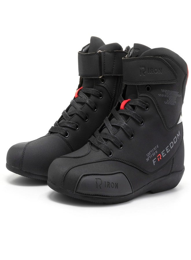 RIDEIRON Motorcycle Shoes, Black, 8 - Image 1