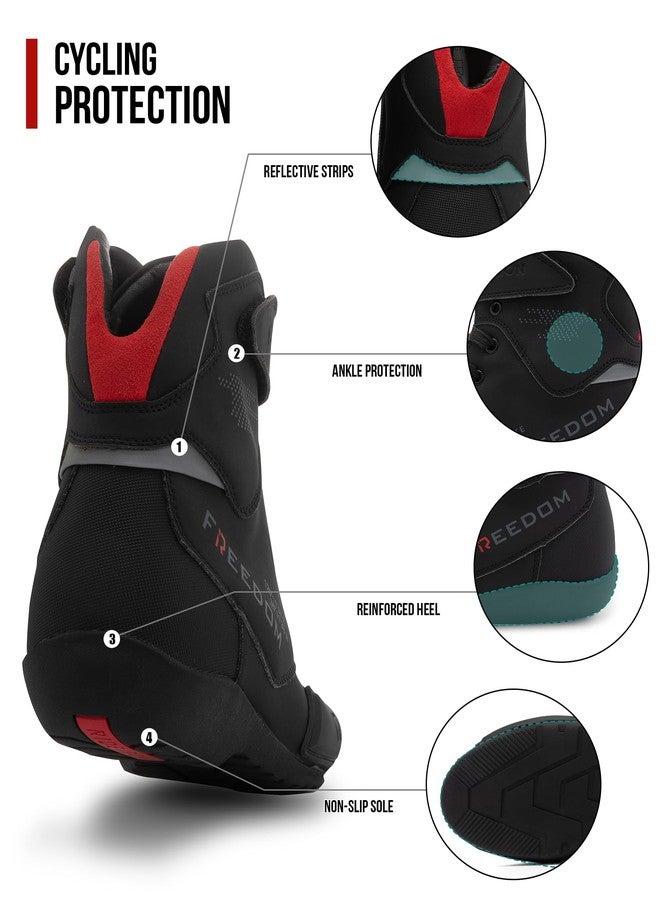 RIDEIRON Motorcycle Shoes, Black, 8 - Image 5